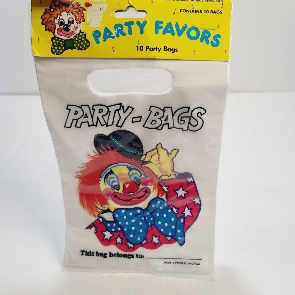 Deadstock Vintage All Star Red Clown Party Bags